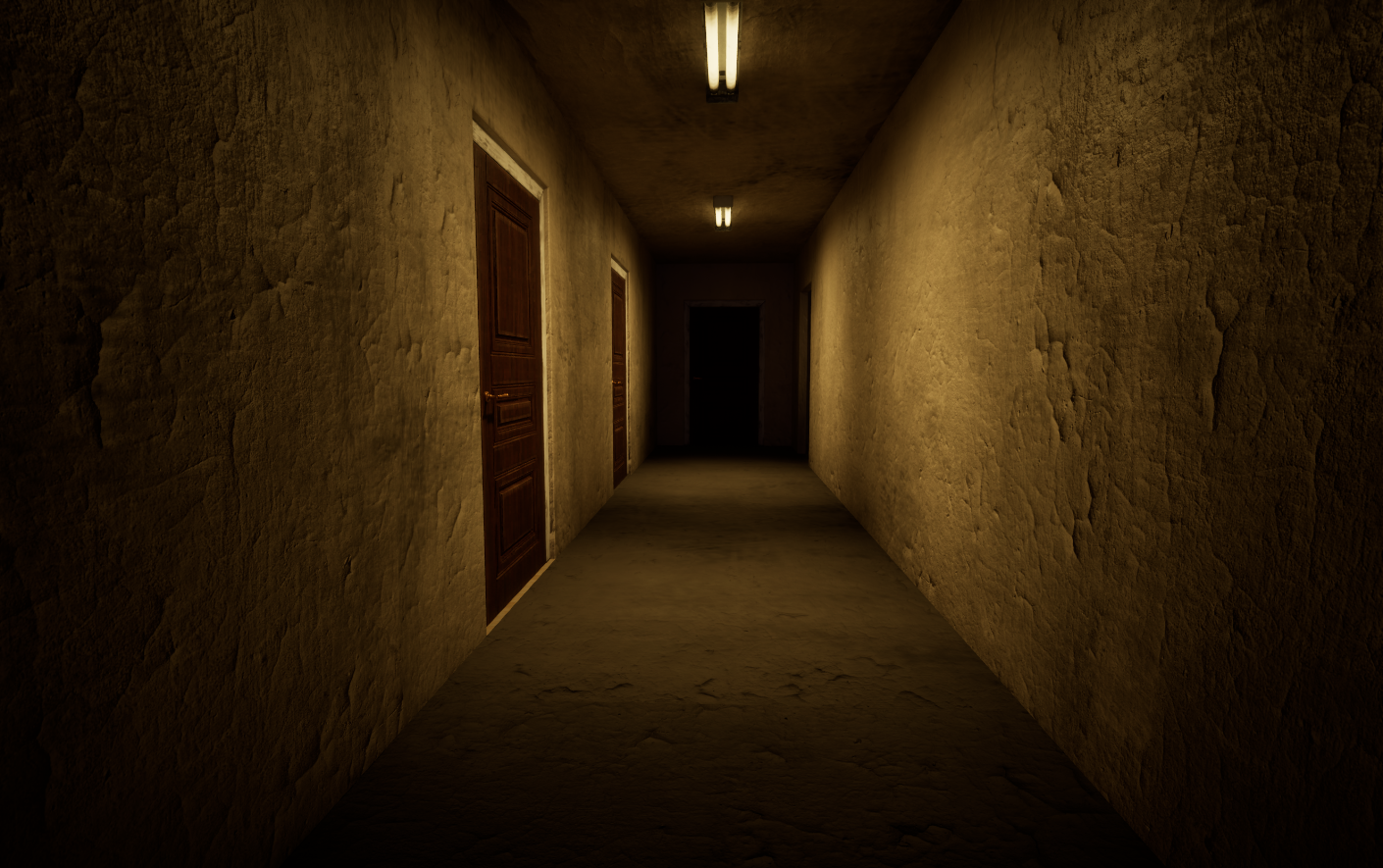 In-game view of the corridor in Hollow Eye