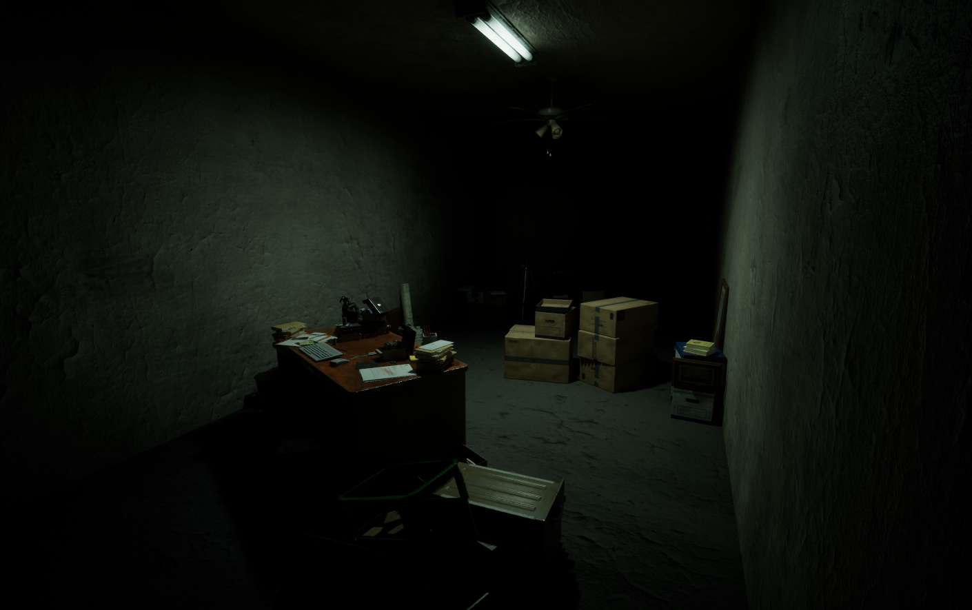 In-game view of the storage room in Hollow Eye